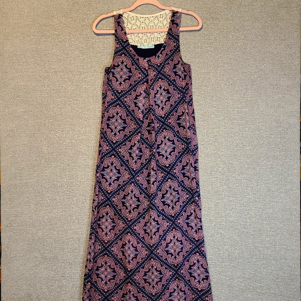 MAURICES Long Maxi Summer Dress with Crochet Back Size XS